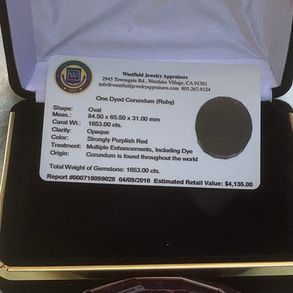 Ruby corundum. (Appraised for $4,135.) - Picture 3 of 3